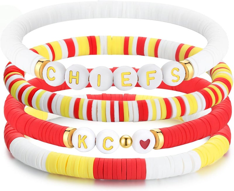 I.mani Gift for Football Fans K&C Bracelet Kansas City Cheerleader barcelet Inspired Game Day Party Decor Outfits - Image 4